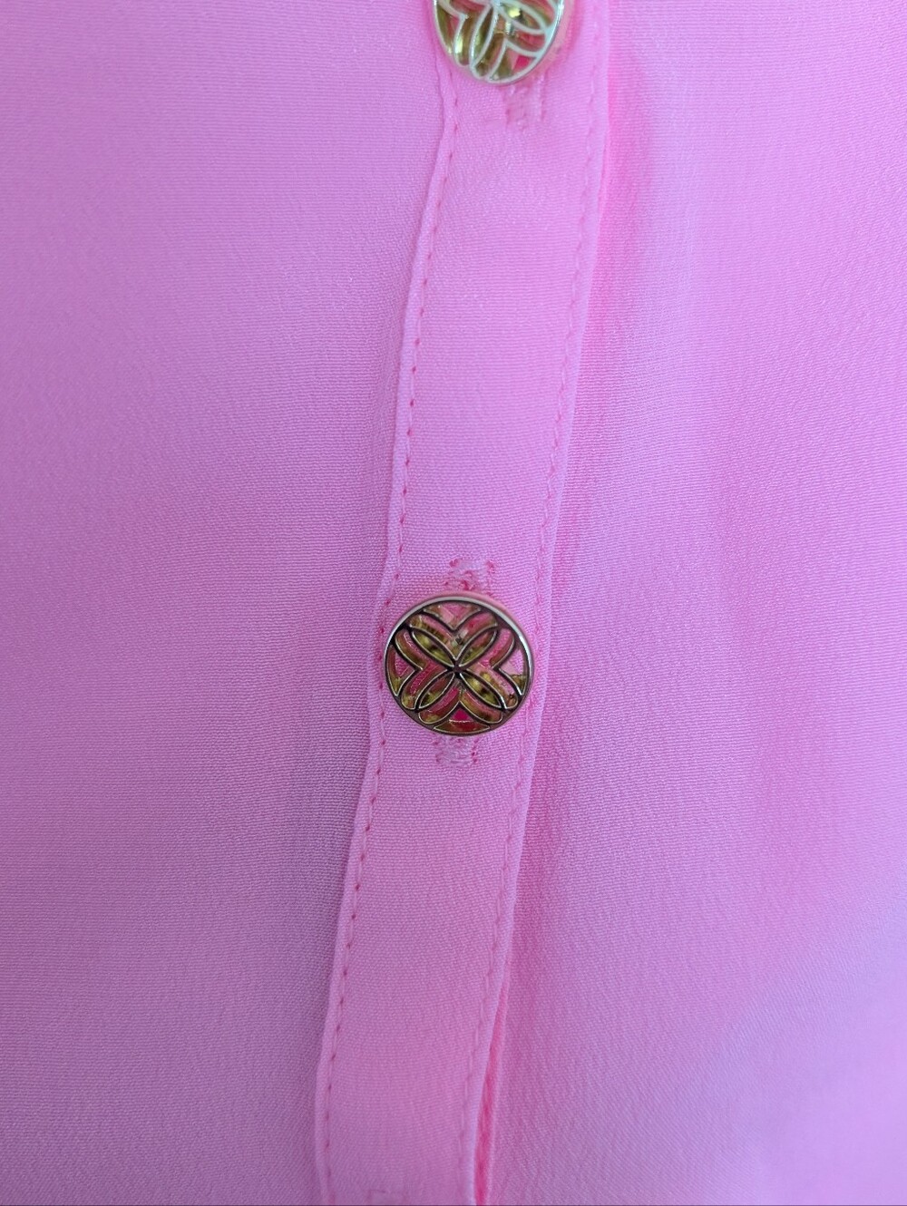 Lilly Pulitzer Sleeveless Elsa Top in Rousseau Pink Women's Size Large Silk - Picture 3 of 9